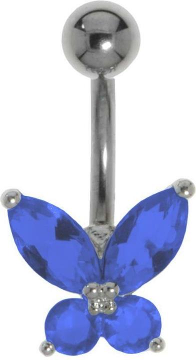 Image du produit Bijouteria Piercing nombril (Cristallin, Laiton rhodié, Titane)