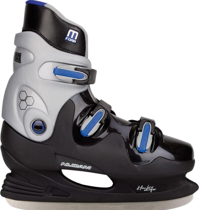 Nijdam IJshockeyschaats - Hardboot - Zwart/Blauw - Maat 38 (38)