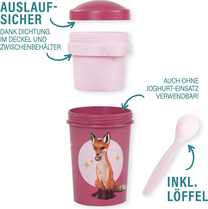 Produktbild Awave Die Schule der Magischen Tiere Müslibecher To Go 540 ml rPET | Beerenrot, Rabbat