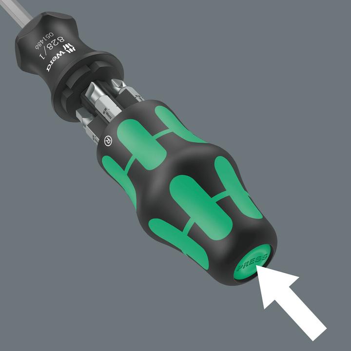Productafbeelding Wera Kraftform Compact 27 Imperial Set 1 Bithouder 1/4" (1 x 1,2x6,5x25, PH1 x 25 mm, 1 x 2 x 25 mm, sleuf 1 x 5,5 x 25 mm, 1 x PH 2 x 25 mm)
