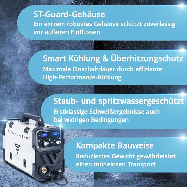 Produktbild Stahlwerk Schweissgerät MIG MAG 200 ST PLUS Schutzgas-Schweissgerät IGBT mit 200 A