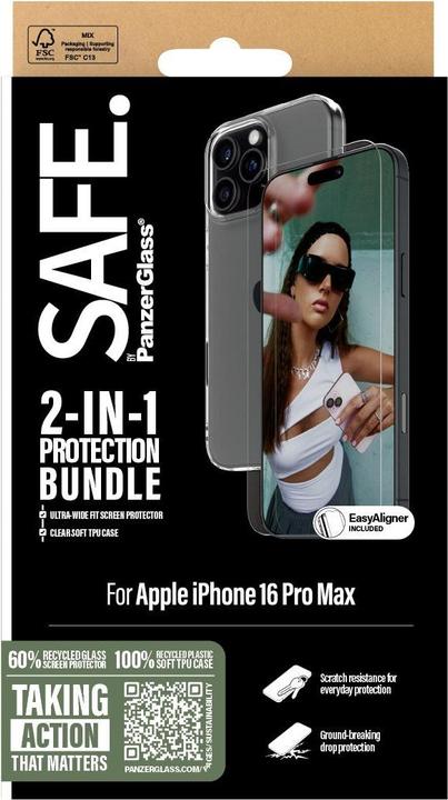 Actual product image Safe Screen Protector (1 Piece, Apple iPhone 16 Pro Max)