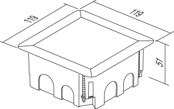 Produktbild TEM Serie Unterputz Dosen CONNECTION SQUARE BOX BRICKSM1