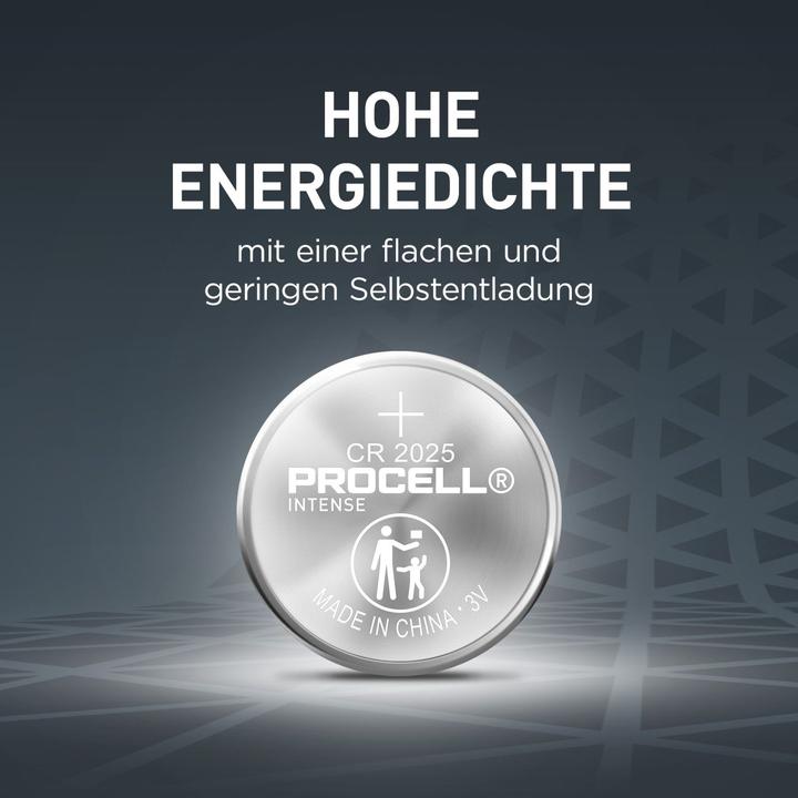 Produktbild Duracell Batterie Procell - CR2025 Intense Lithium 5er Blis (5 Stk., CR2025, 165 mAh)