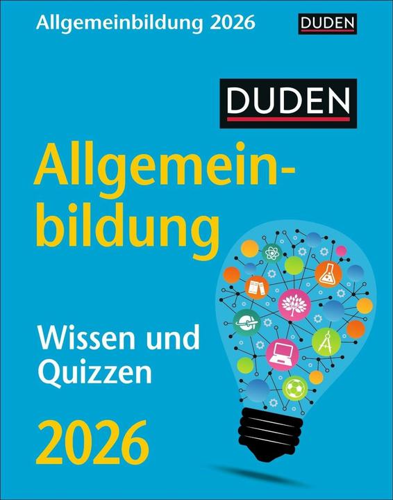 Actual product image Harenberg Duden Allgemeinbildung Tagesabreisskalender 2026 - Wissen und Quizzen (11 x 14 cm, German)