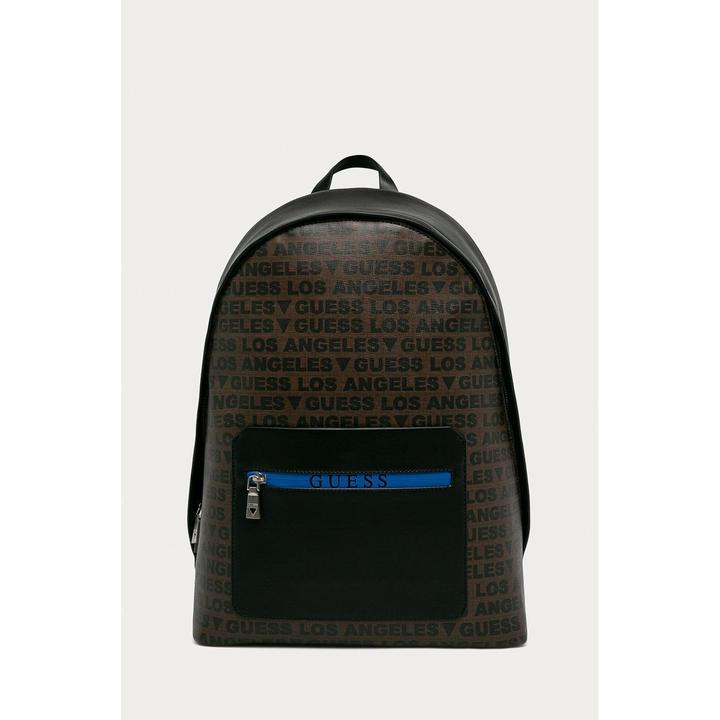 Actual product image Guess Dan, Synthetic Leather, Textile Backpack, Black/Brown, For Men