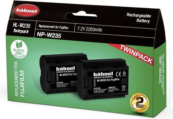 Actual product image Hähnel HL-W235, 2pcs camera battery replaces original battery NP-W235 7.2 V 2250 mAh (Camera battery)