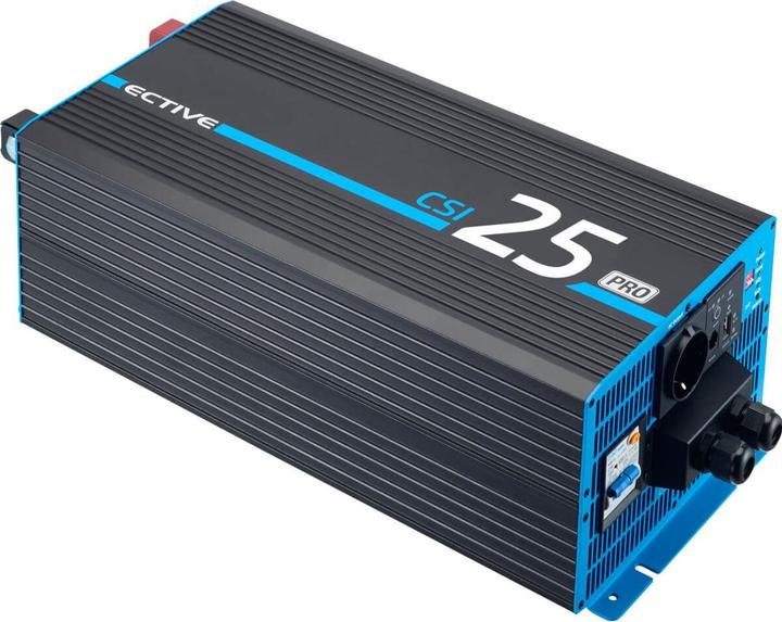Immagine prodotto Ective CSI 25 PRO 2500W/12V Sinus-Wechselrichter mit Netzvorrangschaltung und Ladegerät (CH-Stecker)