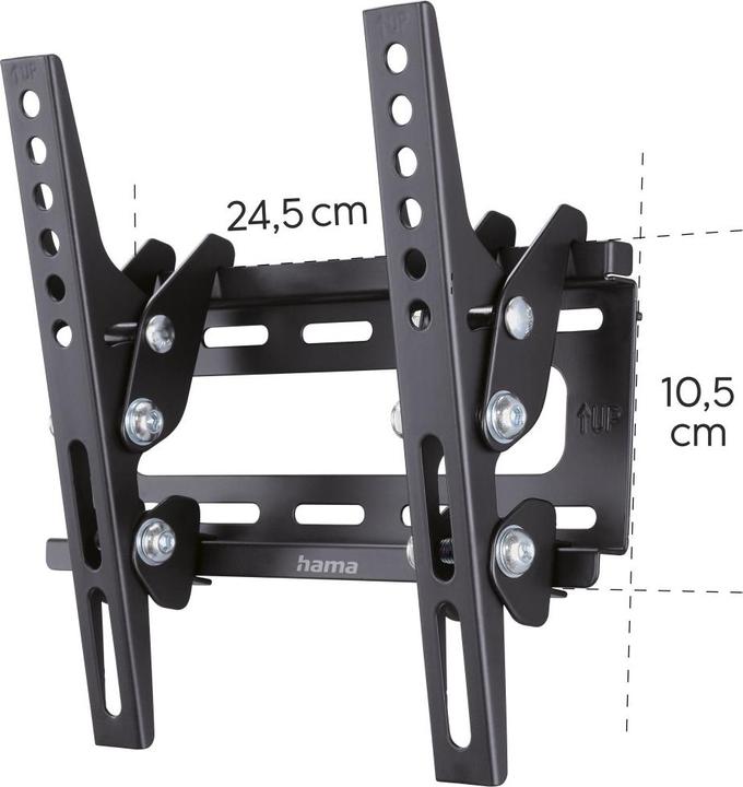 Image du produit Hama Support TV mural, inclinable, 117 cm (46") jusqu'à 25 kg (Mur, 46.06", 25 kg)
