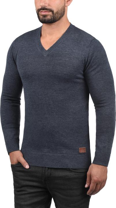 Actual product image Blend Lasse Men's Jumper Knit Pullover With V-Neck Flecked (XXL)