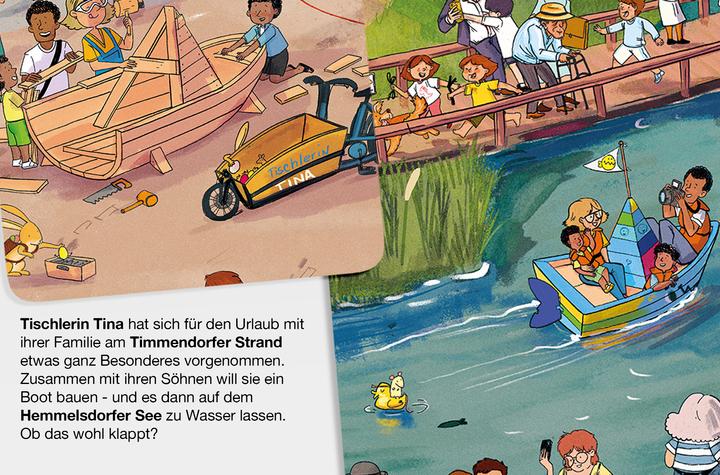 Actual product image Das Timmendorfer Strand Wimmelbuch (German, Jannes Weber, Johannes Schimmsel, Larysa Maliush, 2025)