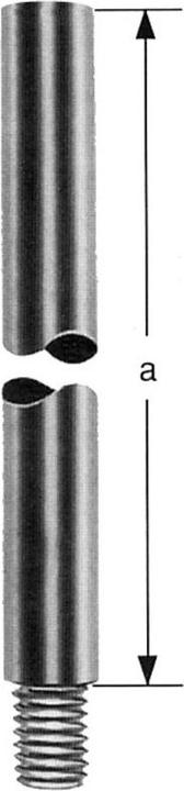 Actual product image BKS Espagnolette rods 9006, solid (Profile cylinder)