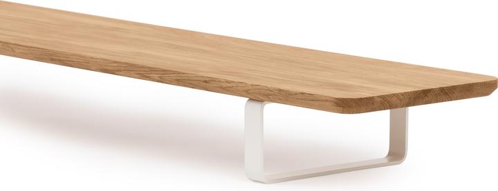 Actual product image Oakywood Desk Shelf - dual monitor stand - made of solid wood - colour Oak / White -