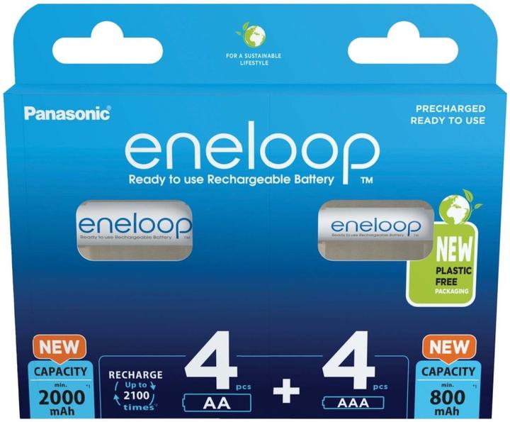 Image du produit Panasonic eneloop 4x AA + 4x AAA (8 pcs, AA, AAA, 800.20 mAh)