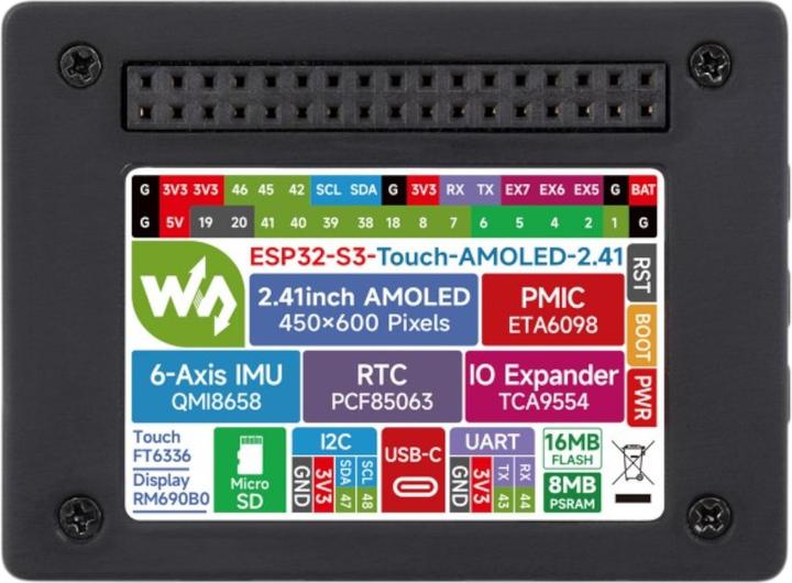Produktbild WaveShare ESP32-S3 2.41inch Touch Display Development Board 600×450
