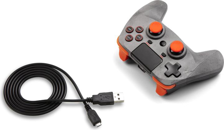 Actual product image Snakebyte Pad 4 S Wireless PS4 Controller - gray orange (PC, PS4)