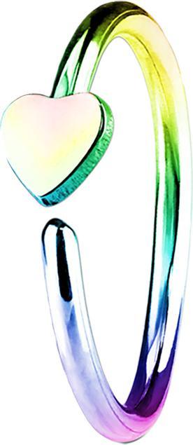 Immagine prodotto Star Piercing Anello micro piercing con cuore colorato (Acciaio chirurgico 316L, senza ottone)