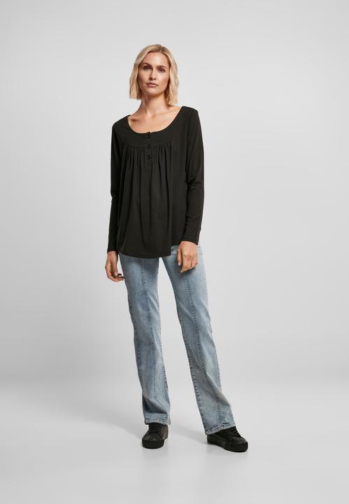 Actual product image Urban Classics Ladies Viscose Button Up Longsleeve - 16491 (XS)