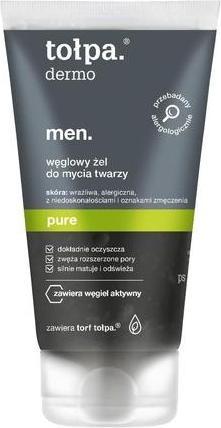 Actual product image Tolpa Dermo Men Pure Charcoal Face Wash Gel 150ml (Gel, 150 ml)