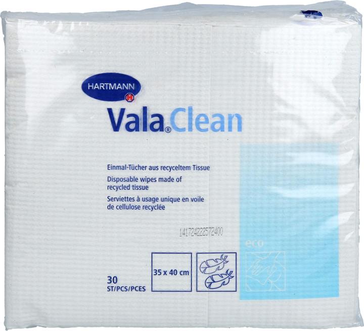 Produktbild Hartmann Vala Clean Einmal-Tücher aus recyceltem Tissue 35 x 40 cm, 30 St. Tücher (30 x)