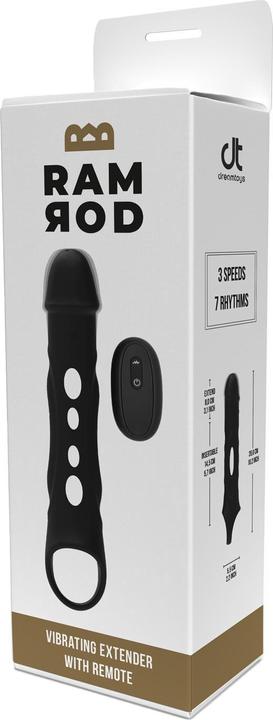 Image du produit Dreamtoys Dream Toys Ramrod Vibrating Extender Wth Remote Black 26 x 14,5 x 5,5 cm