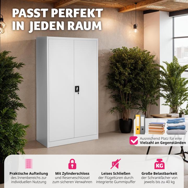 Produktbild tectake Schrank (80 x 40 x 180 cm)