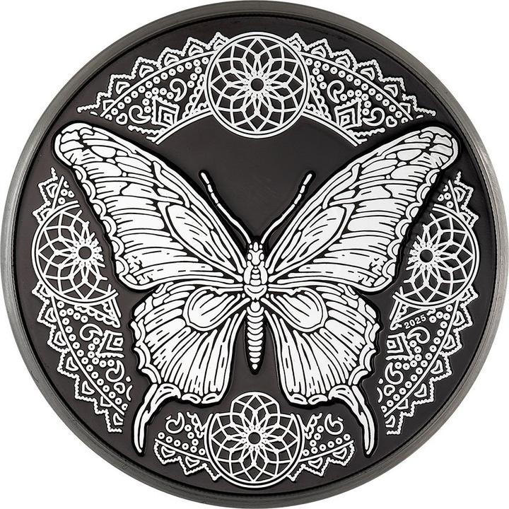 Actual product image CIT Coin Invest Silber Butterfly 1 oz PP - Obsidian Black 2025 (999.90, 2025)