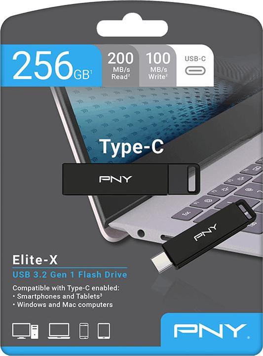 Productafbeelding PNY USB-stick 256 GB USB 3.1 Elite-X Type-C (256 GB, USB-C)