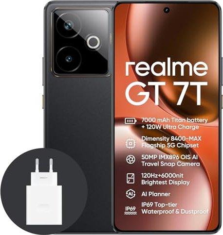 Produktbild realme GT 7T (512 GB, IceSense Black, 6.80", Dual SIM, 5G)