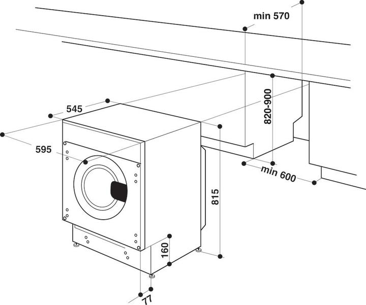 Image du produit Whirlpool Lave-linge/sèche-linge encastrables BI WDWG 861485 UE