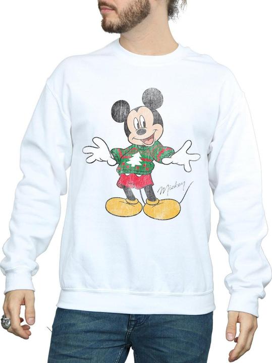 Disney Mickey Mouse Christmas Jumper Sweatshirt (L)