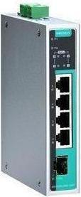 Actual product image Moxa EDS-G205A-4POE-1GSFP-T - Unmanaged Gigabit PoE switch with 4 PoE 101001000BaseT(X) ports