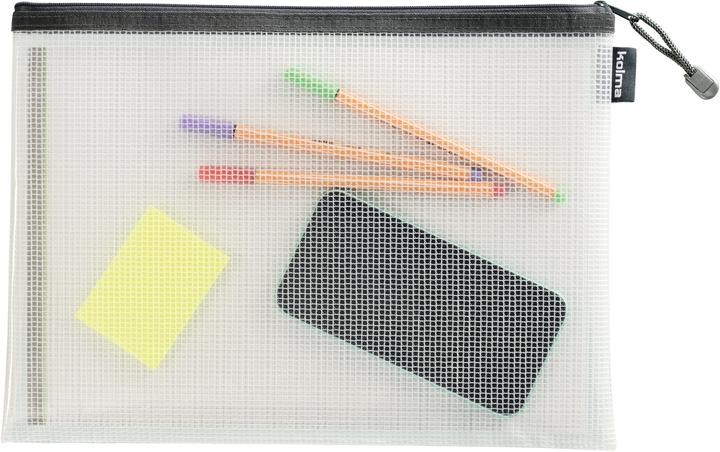 Actual product image Kolma Mesh bag A4 anthracite with zip fastener