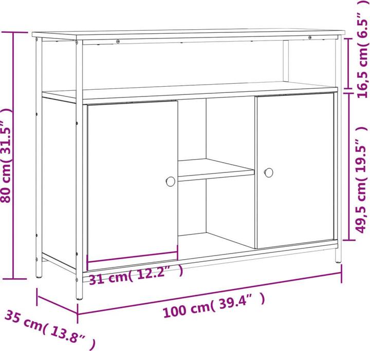 Actual product image VidaXL Josi (100 x 35 x 80 cm)