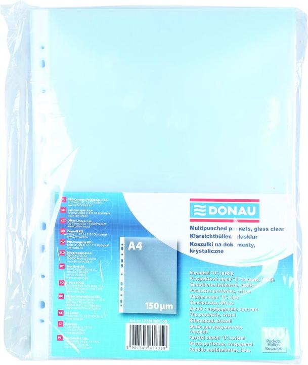 Produktbild Donau PP, A4, Kristall, 150 Mikrometer, 100 Stk. (A4, 100 x)