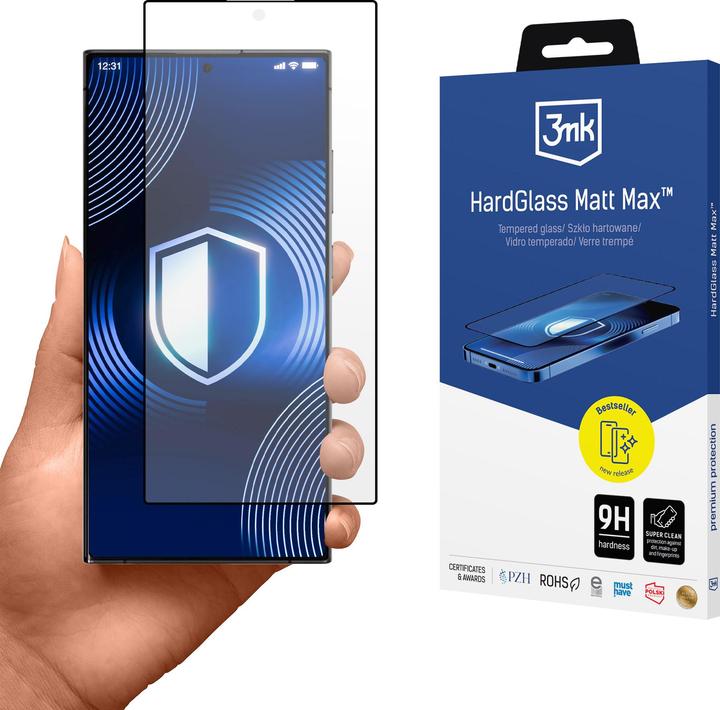 Actual product image 3MK Samsung Galaxy S24 Ultra - HardGlass Matt Max (1 Piece, Samsung Galaxy S24 Ultra)