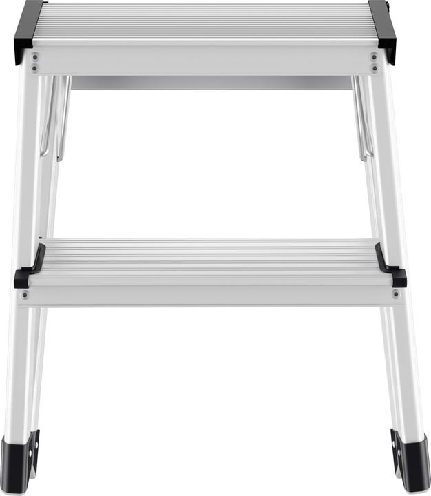 Hailo D60 StandardLine, Aluminium-Trittleiter, 2x2 Stufen (Trittleiter, 49 cm)