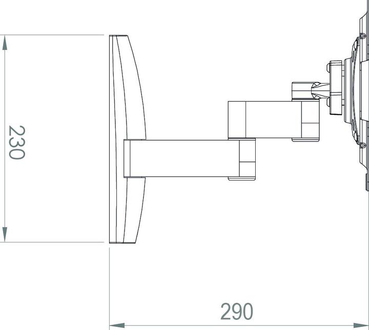 Produktbild VCM Morgenthaler TS 3 TV-Wandhalterung 38,1 cm (15" 94,0 cm (37" Neigbar+Sch (Wand, 37", 15 kg)