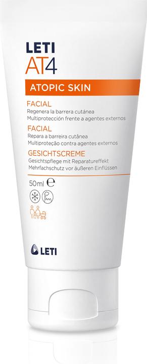 Actual product image Leti LETIAT4 Atopic Skin Facial Cream, 50 ml Cream (50 ml, 24h cream, SPF 50)