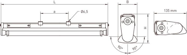 Image du produit Norka Luminaire LED pour locaux humides PL-1000-01 M1500