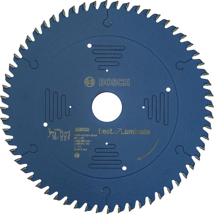 Produktbild Bosch Professional Zubehör Kreissägeblatt Best for Laminate, 216 x 30 x 2,5 mm, 60