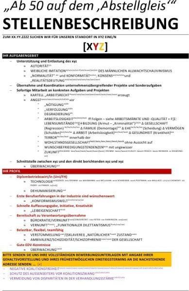 Produktbild 'Ab 50 auf dem Abstellgleis - Stellenbeschreibung' (Deutsch, C. M. Faust, 2017)