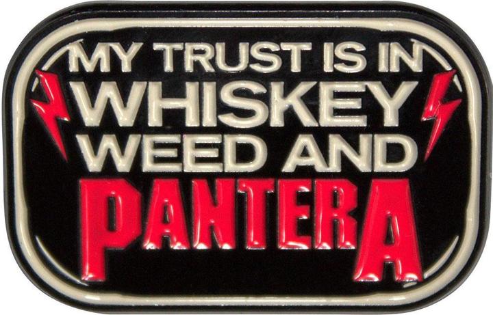 Actual product image Pantera Whiskey Pin Badge
