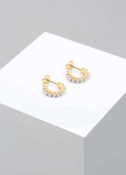Image du produit Elli Creolen Minimal mit Perlen (Argent Sterling)