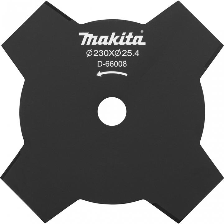 Makita Maki 4-Zahn-Schlagmesser 230x25,4mm D-66008 (Rasentrimmer, Rasenmäher Messer + Ersatzmesser Gartenmaschinen)