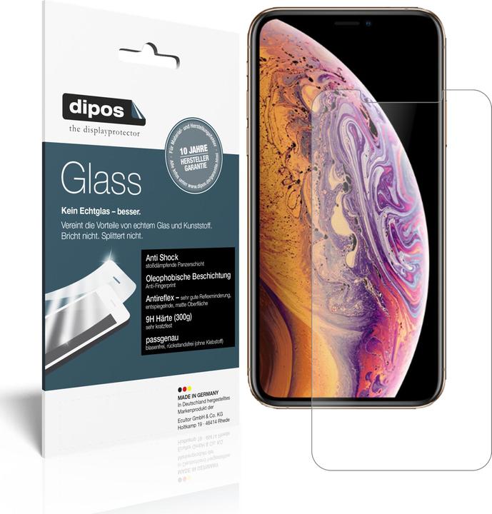Dipos Displayschutz Anti-Shock (1 Stück, Apple iPhone XS Max)