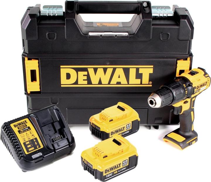 Image du produit DeWalt DCD 778 M2T Perceuse visseuse à percussion sans fil 18V 65Nm + 2x Batteries 4,0Ah + Chargeur (Fonctionnement sur batterie)