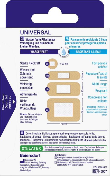 Energy Label Hansaplast Universal Strips DUO (1 x)