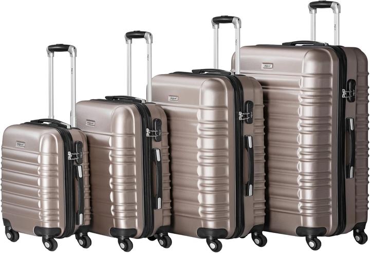 Zelsius 4-tlg. Hartschalenkoffer Set (Handgepäck (bis 50l), M (50 - 90l), L (90 - 115l))