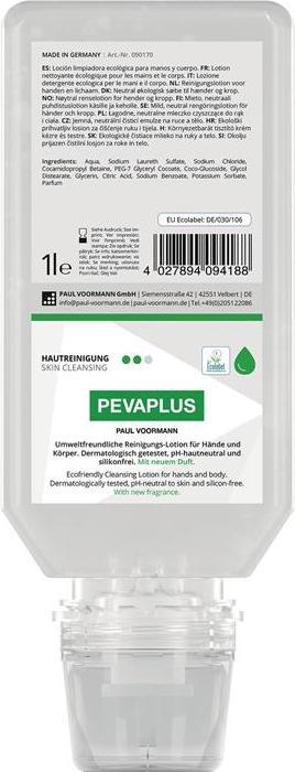 Paul Voorman Handreinigung Pevaplus 1 l silikonfrei, pH-Hautneutral Softflasche PAUL VOORMANN (Flüssigseife, 1000 ml)